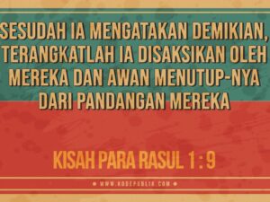 Renungan Harian Kristen - Kisah Para Rasul 1 : 9