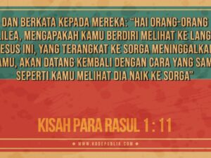 Renungan Harian Kristen - Kisah Para Rasul 1 : 11