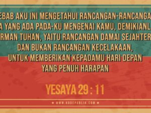 Renungan Harian Kristen - Yesaya 29 : 11